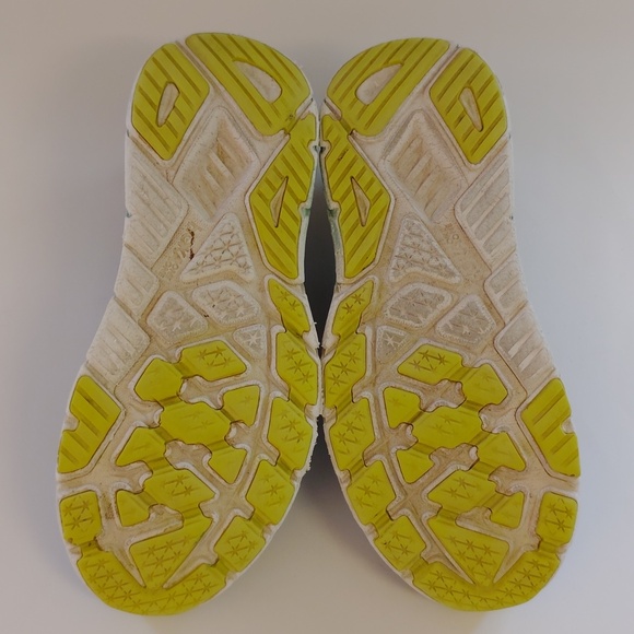 Hoka Men's Blue Sneakers with Yellow Highlights - Picture 9 of 9